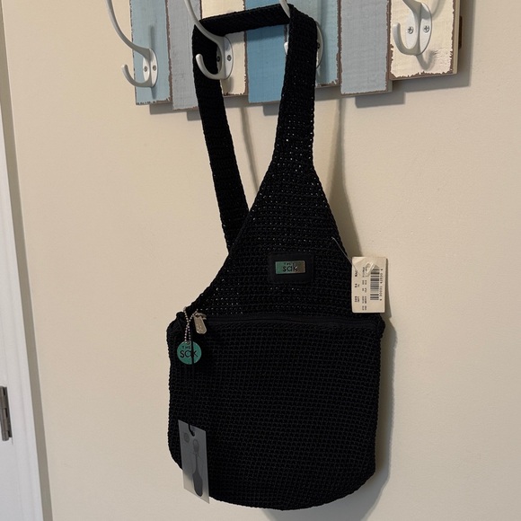 The Sak Handbags - The Sak Women’s Black Crocheted Slingback Crossbody - Deep Pocket / Brand NWT
